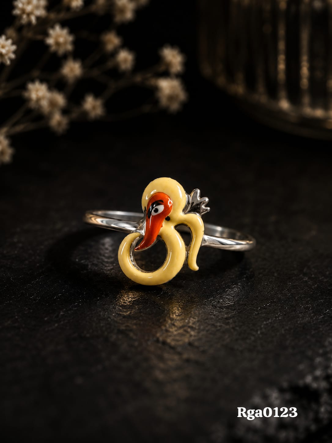 92.5 Sterling Silver Lord Ganesha Ring