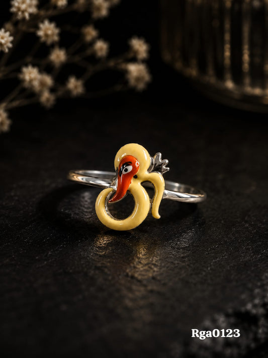 92.5 Sterling Silver Lord Ganesha Ring