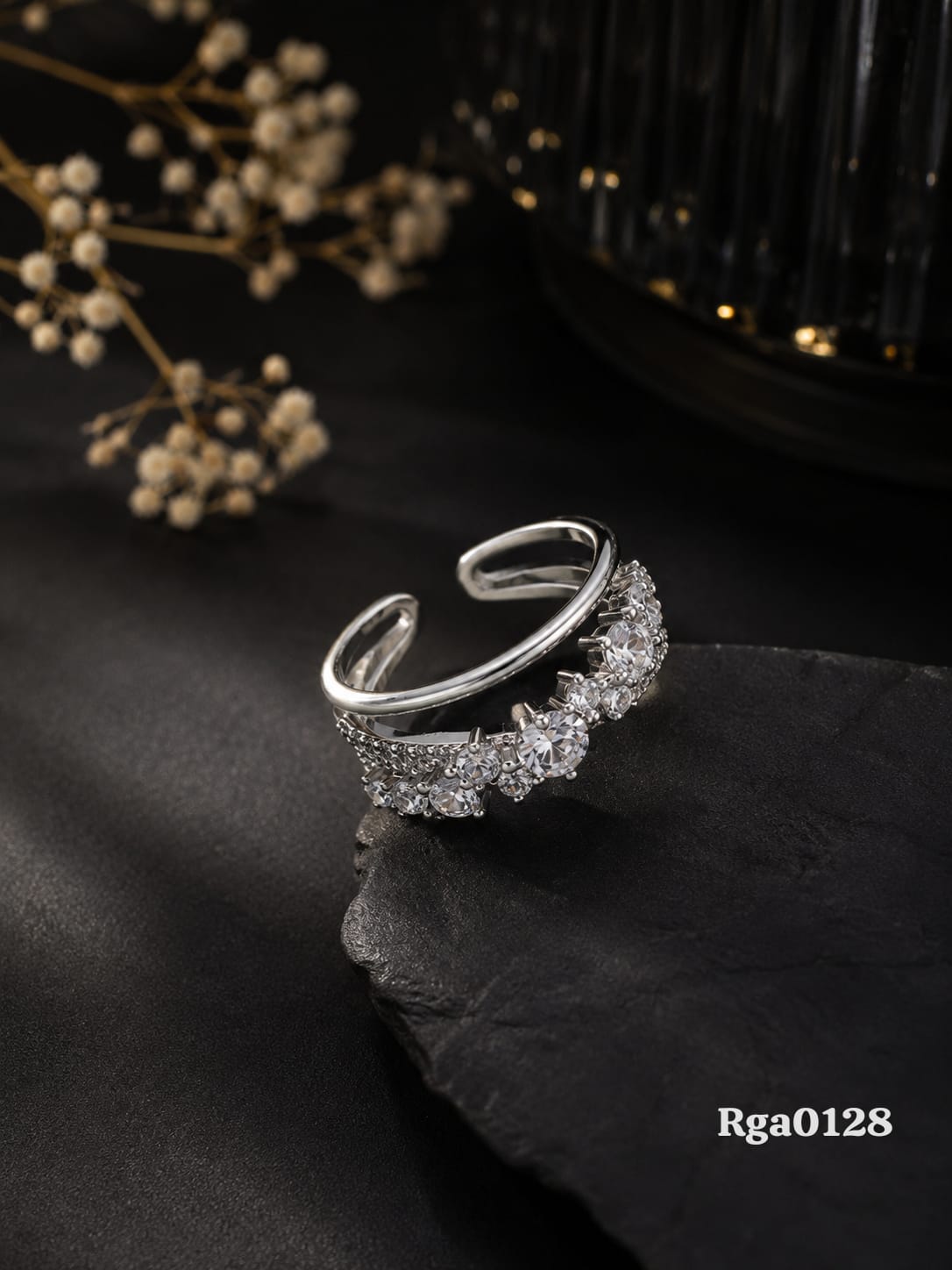 Layered Stone Ring