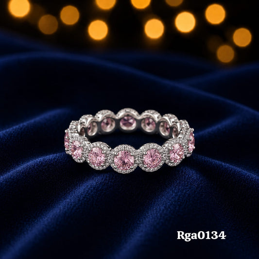 Pink Stone Eternity Band