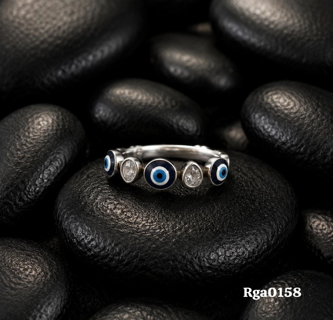 Evil Eye Eternity Band Ring