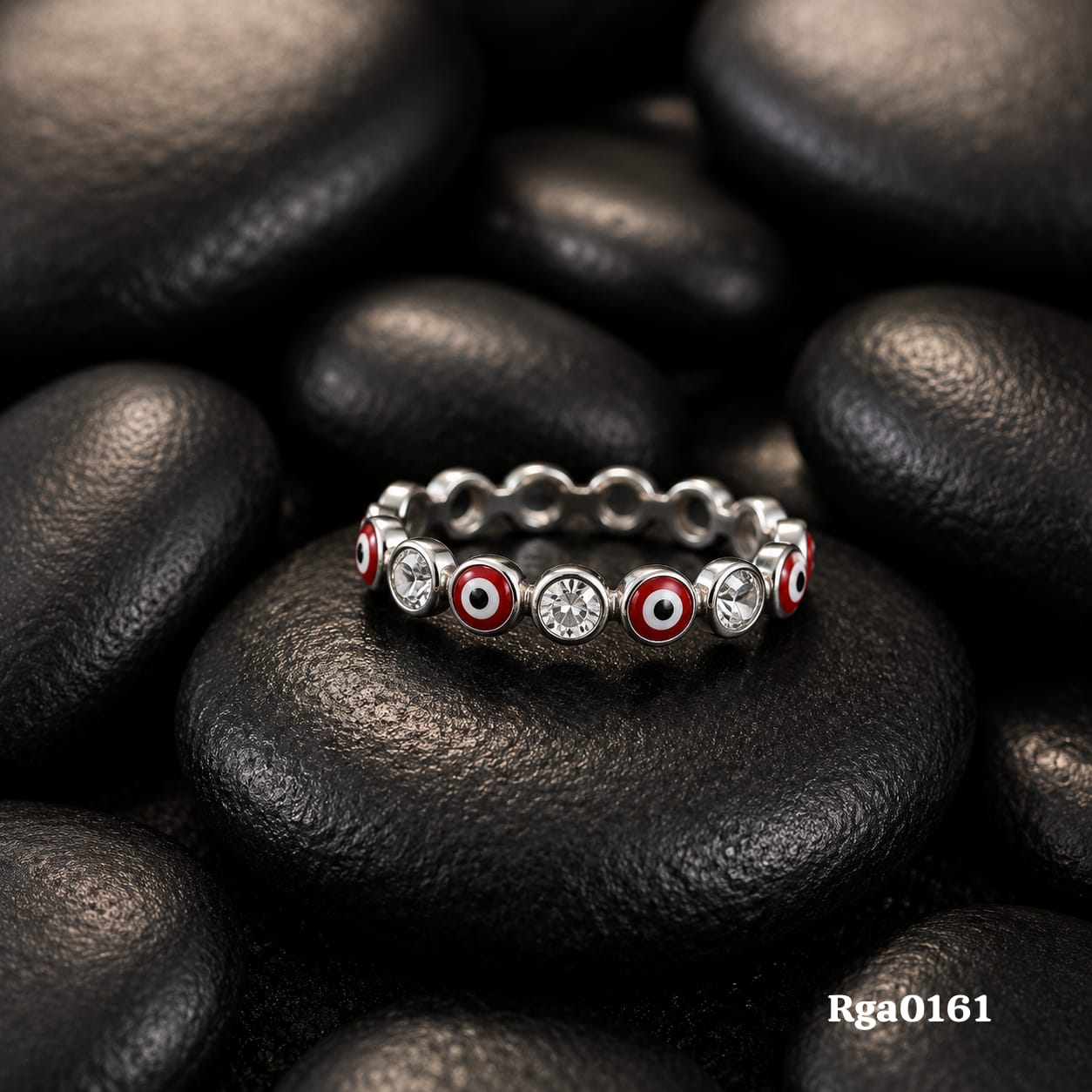 Red Evil Eye Eternity Band