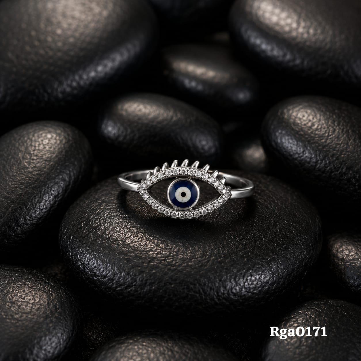 Enamel Evil Eye Ring