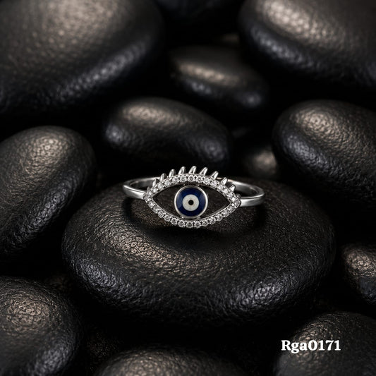 Enamel Evil Eye Ring