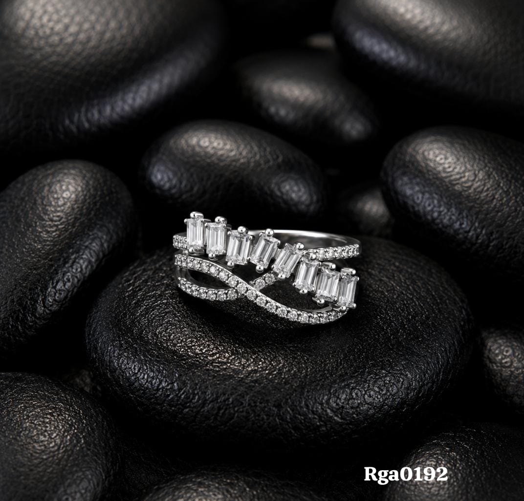 Infinity-Style Baguette Ring