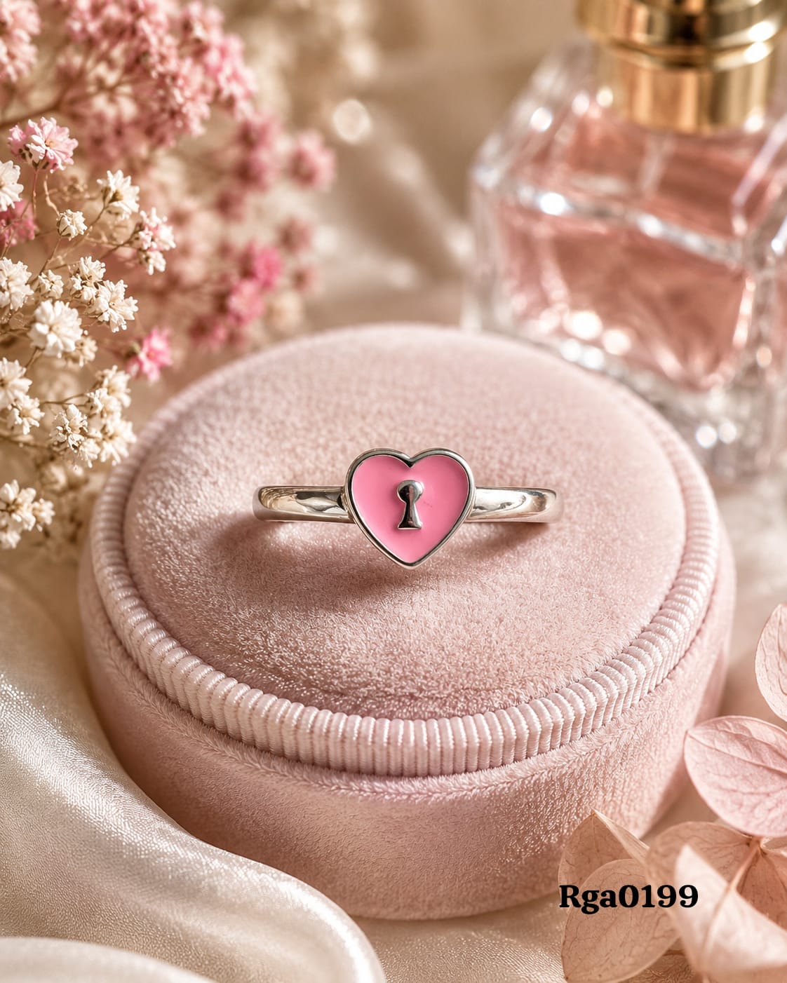 Heart-Shaped Keyhole Ring