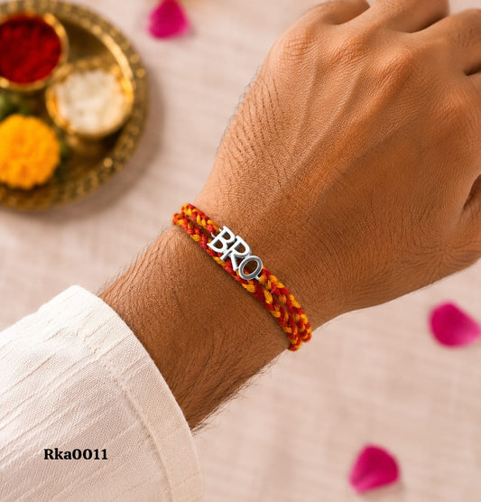 "BRO" Silver Rakhi
