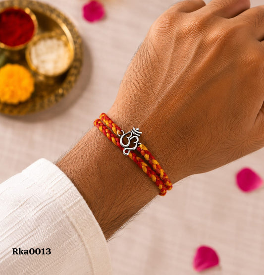 Om Silver Rakhi