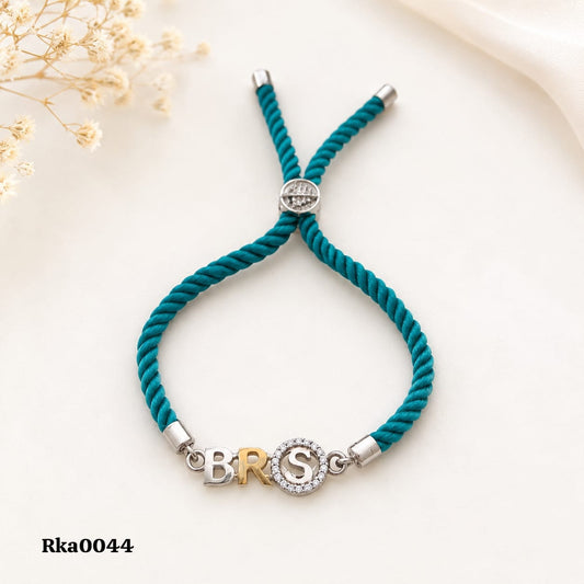 "BROS" Lettered Teal Rakhi