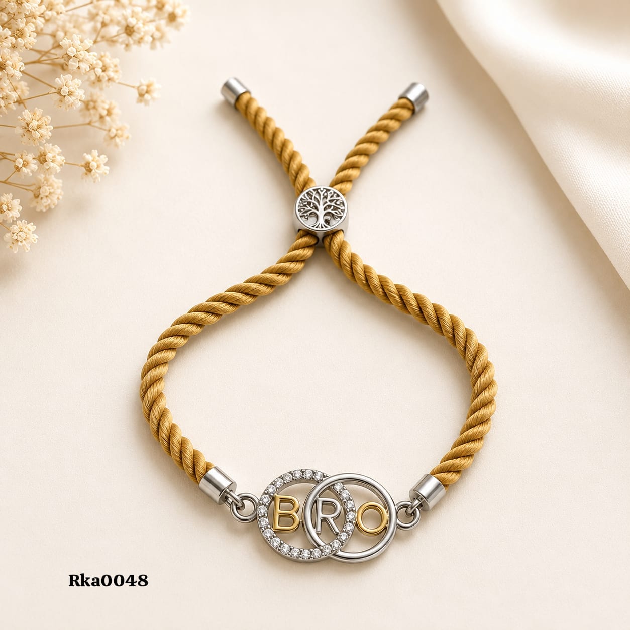 "BRO" Interlocking Circle Rakhi