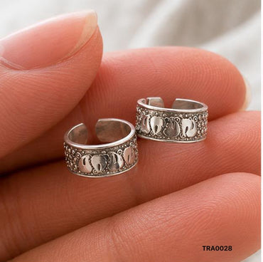 92.5 Sterling Silver Intricate band Toe Rings