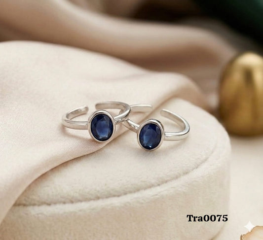 Elegant Oval-Stone Silver Rings