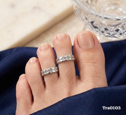 Geometric butterfly Silver Toe Rings