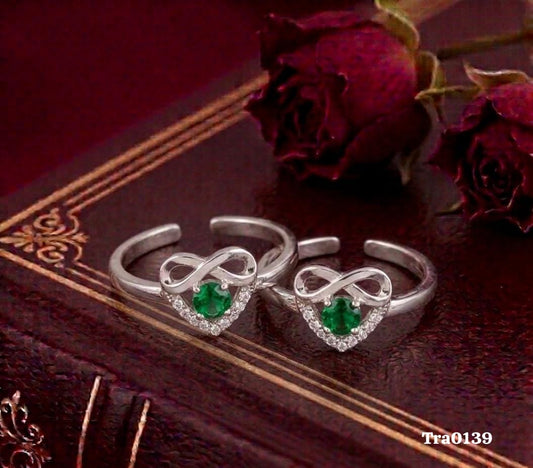 Heart Shaped Silver Toe Rings