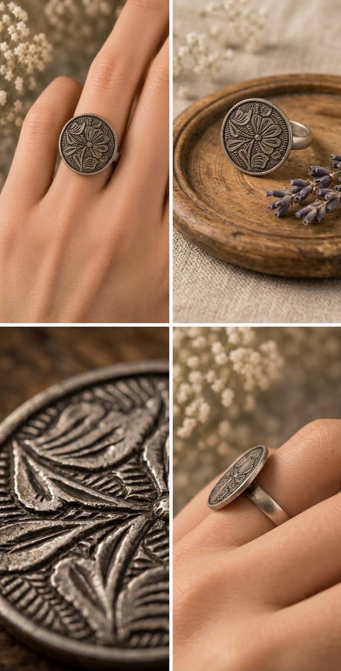 Vintage Meadow Statement Ring