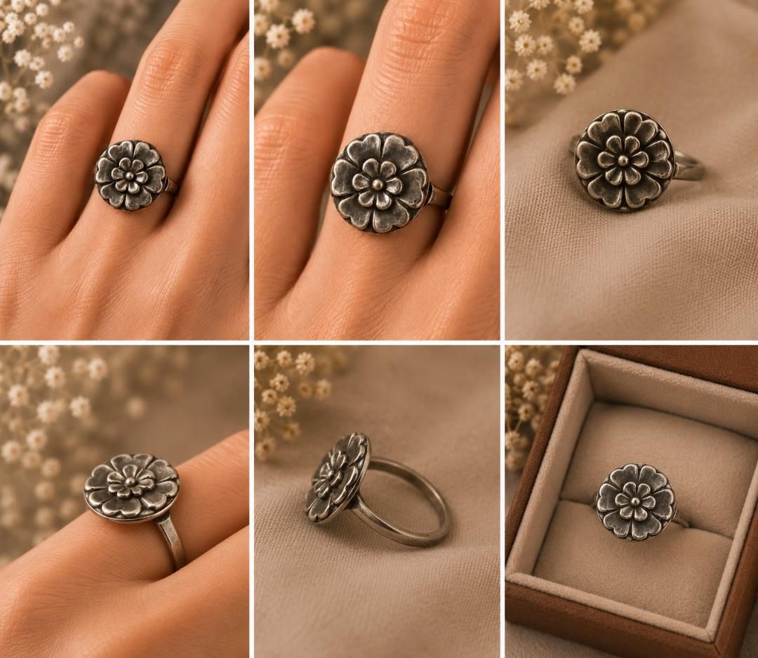 Antique Floral Medallion Ring