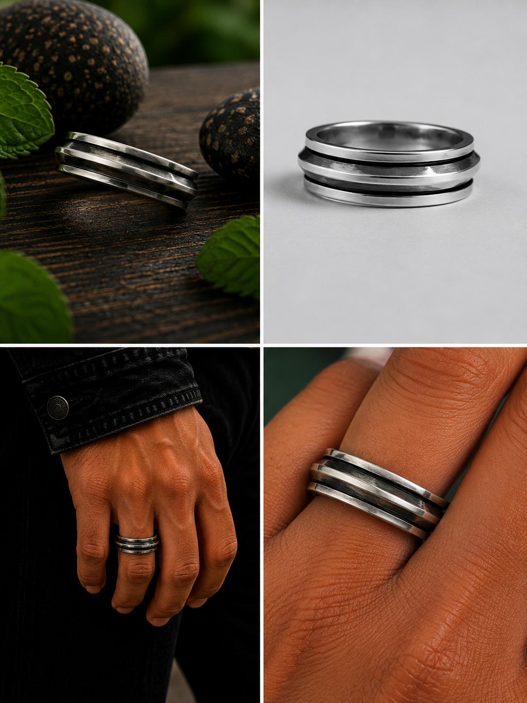 Sterling Silver Minimalist Spinner Ring