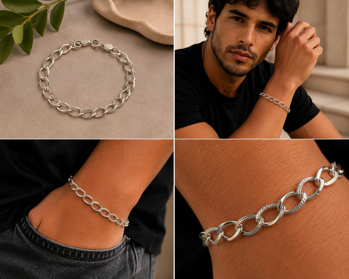 Sterling Silver Link Bracelet