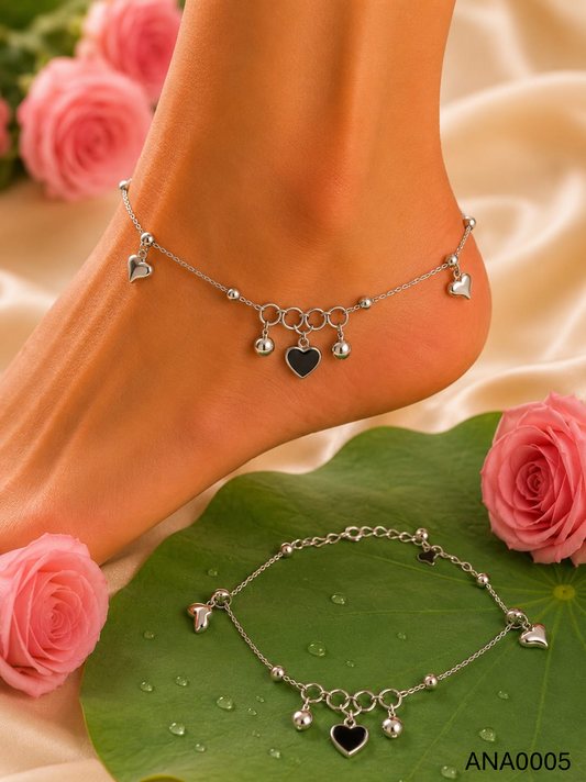 Heart Charm Anklet