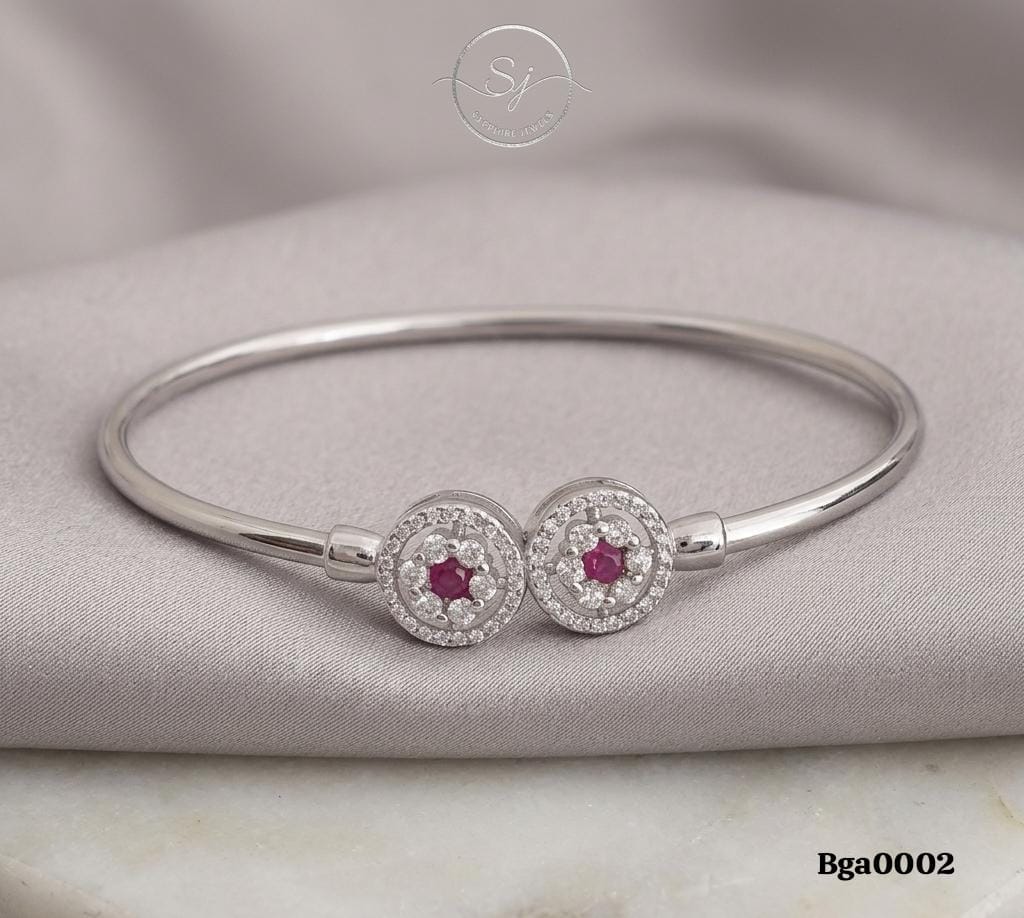 Elegant Ruby Floral Kada