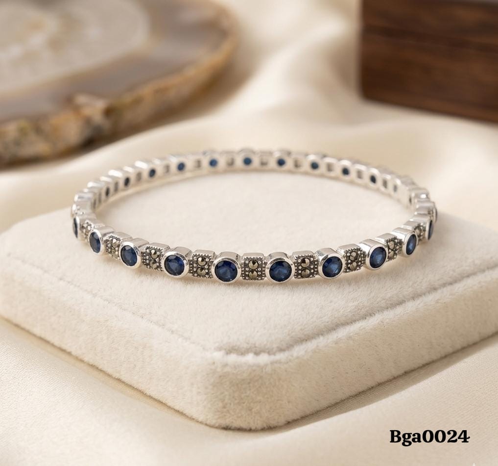 Sapphire and Marcasite Bangle
