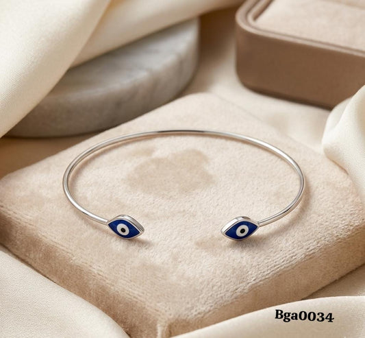 Evil Eye Open Cuff Bangle
