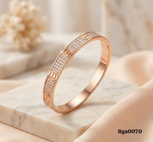 Rose Gold-Tone Pavé Bangle