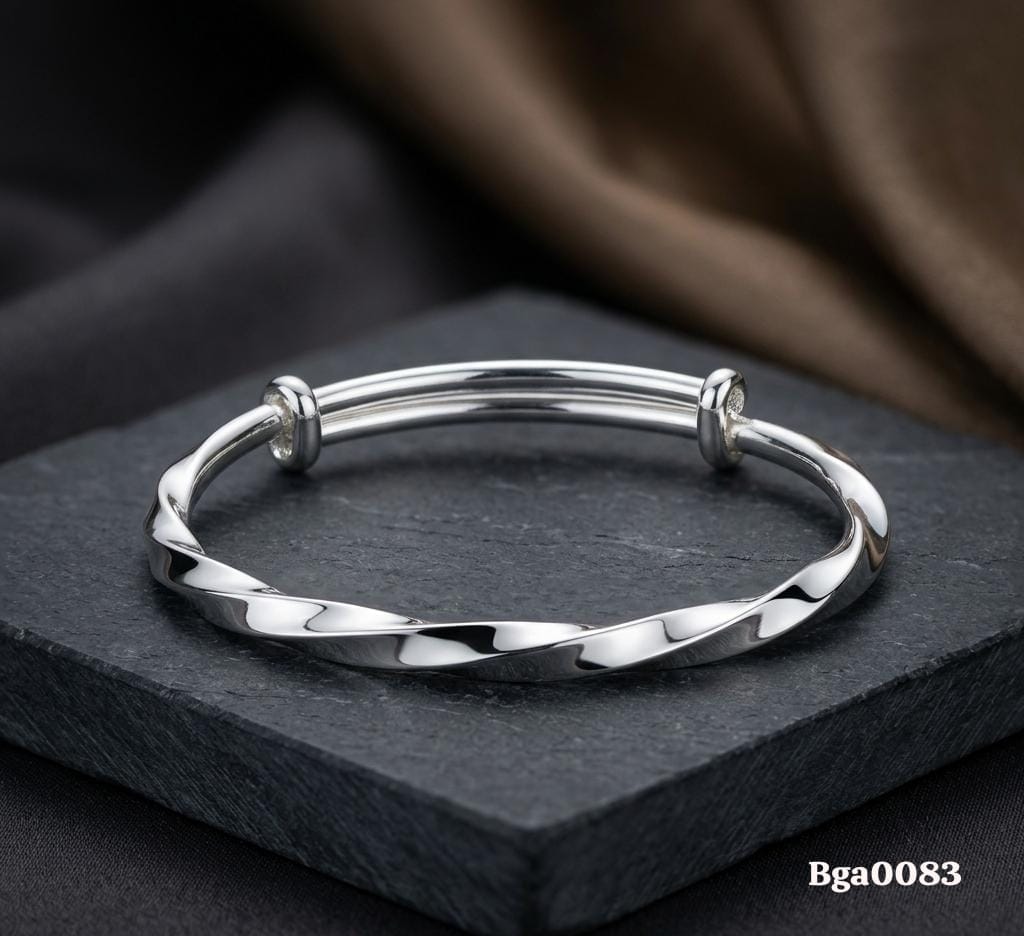 Twisted Silhouette Adjustable Bangle