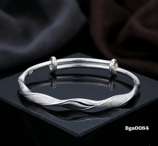 Textured Twisted Adjustable Bangle