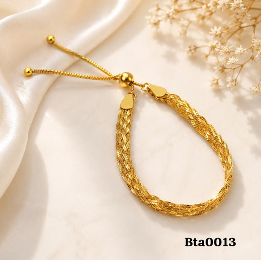 Gold-Tone Sterling Silver Bolo Bracelet