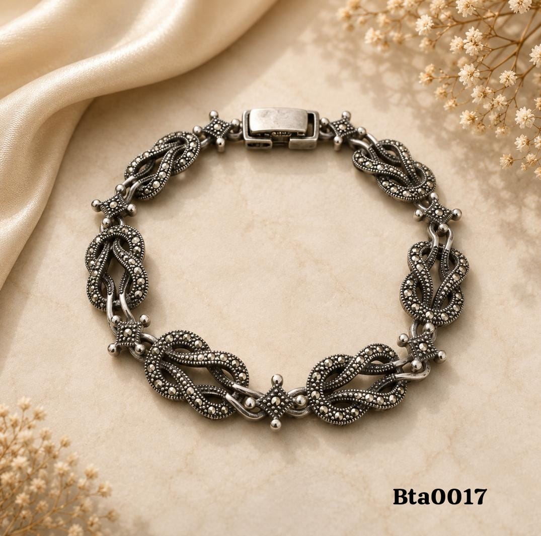 Marcasite-Style Link Bracelet