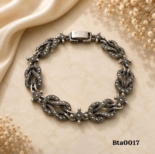 Marcasite-Style Link Bracelet