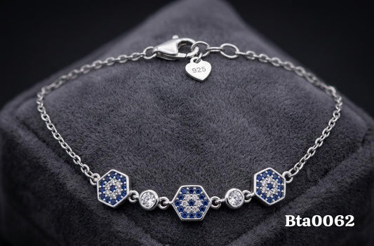 Geometric Accent Sterling silver bracelet