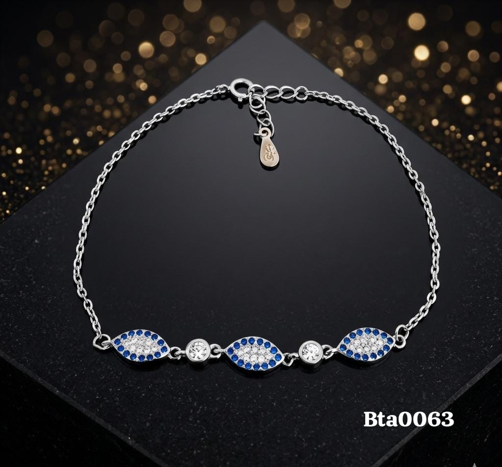 Eye-Motif Sterling Silver Bracelet