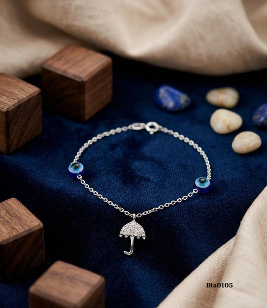 Umbrella and Evil Eye Bracelet