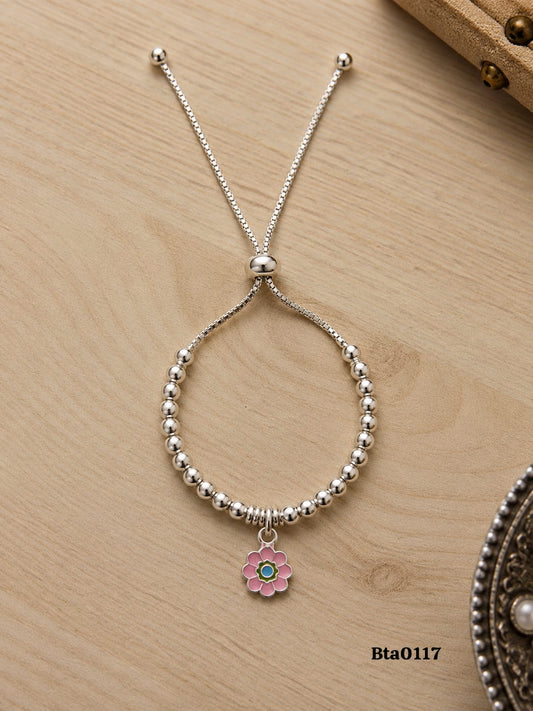 Enamel Flower Sliding Bracelet