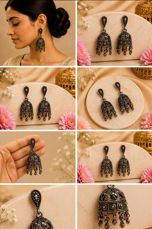 Marcasite Vintage Jhumki Earrings