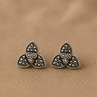 Silver Floral Studs