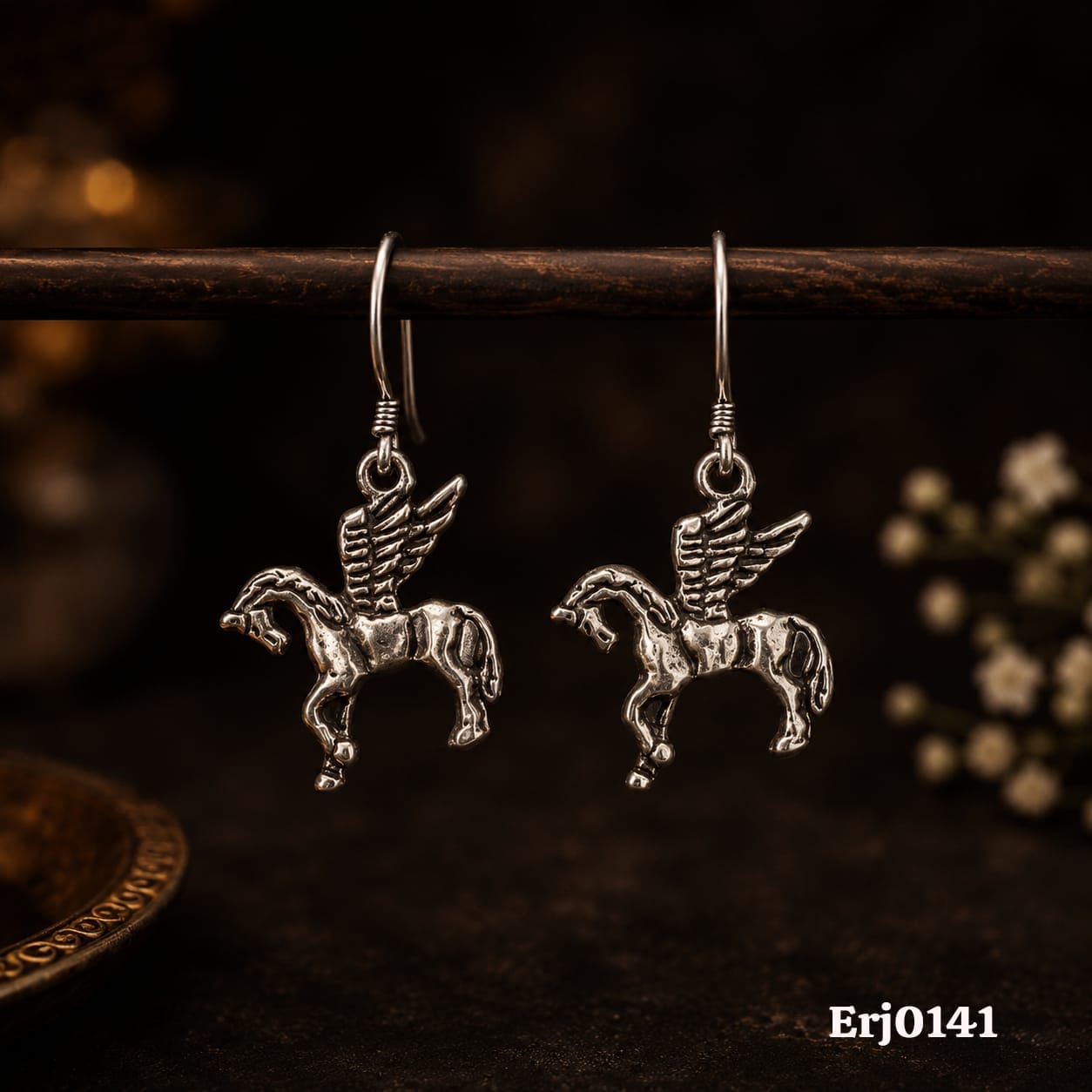 Pegasus Charm Drop Earrings