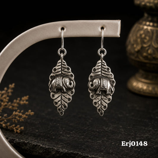 Elephant Leaf Drop Earrings