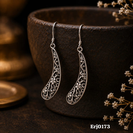 Filigree Teardrop Dangle Earrings