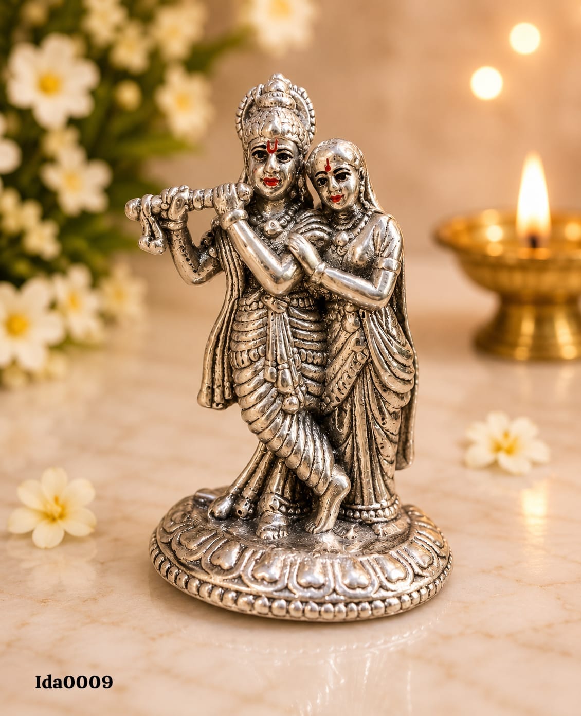 92.5 Sterling Silver Radha Krishna yugal Idol