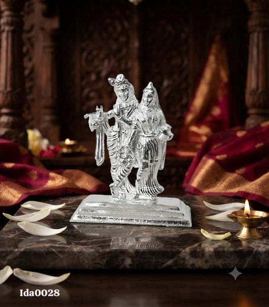 92.5 Sterling Silver Radha Krishna couple Idol