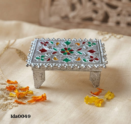 Decorative Silver Bajot (Pedestal)
