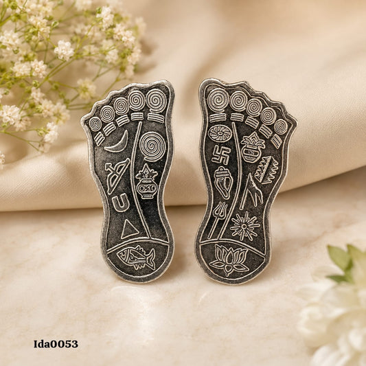 Decorative Silver Laxmi Charan Paduka