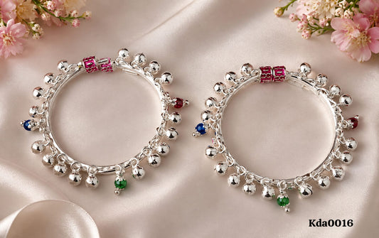 Kids Sterling Silver Ghungroo Kada