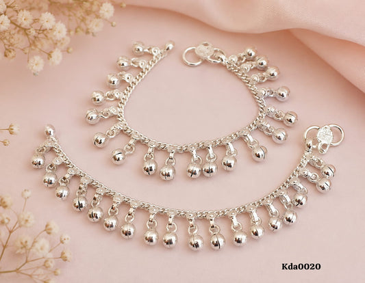 Kids Sterling Silver Ghungroo Anklets – 5.5 inch