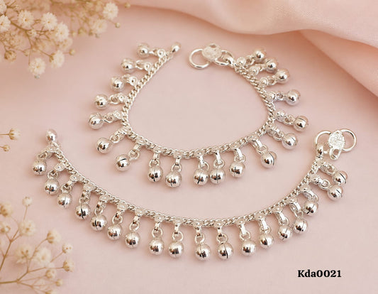 Kids Sterling Silver Ghungroo Anklets – 6.5 inch