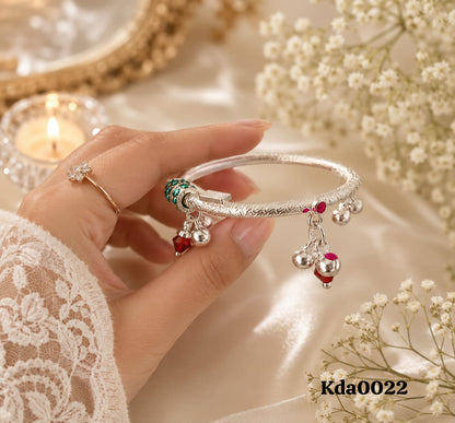 Kids Sterling Silver Ghungroo Kada Anklet