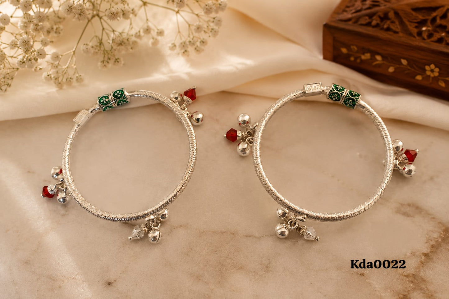 Kids Sterling Silver Ghungroo Kada Anklet